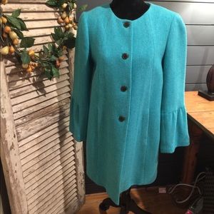 Talbots teal jacket topper